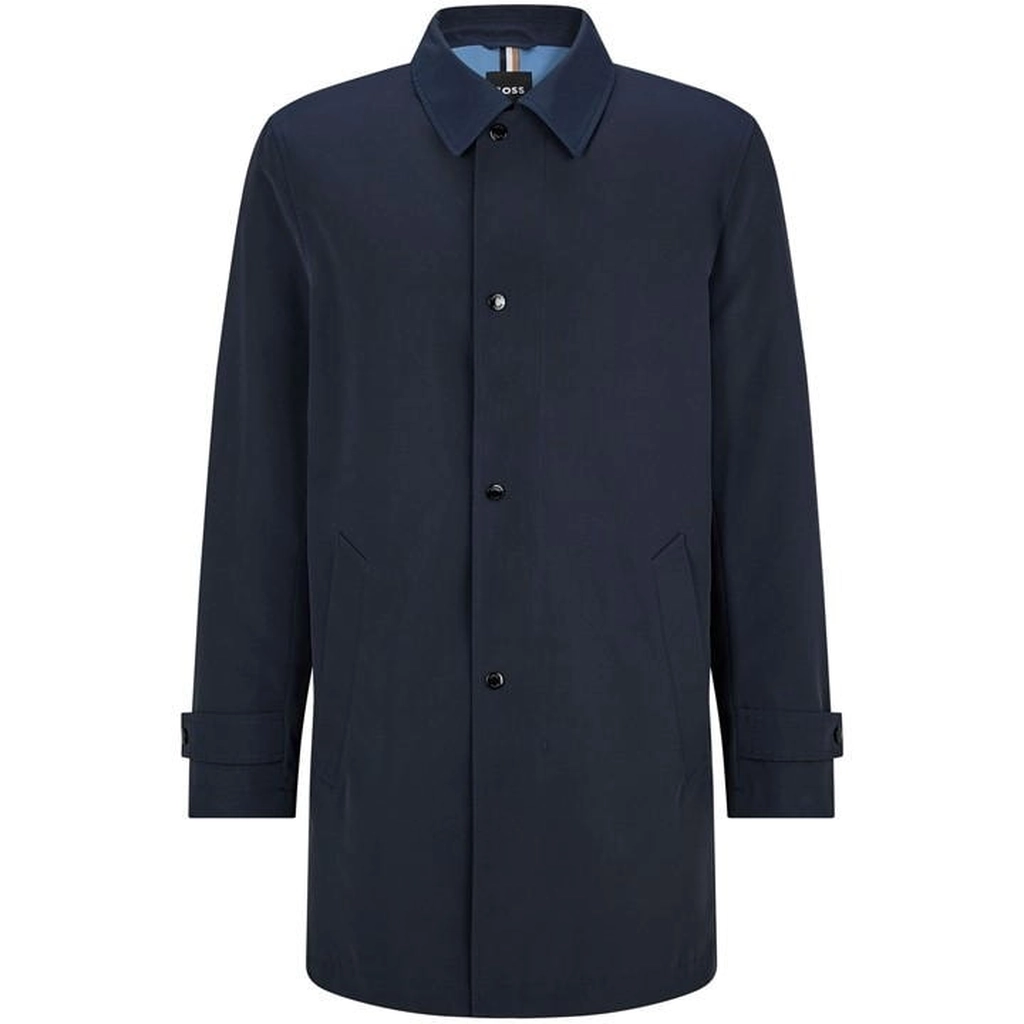 Hugo Boss Da Regular-Fit Overcoat - Blue
